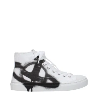 Vivienne Westwood White Fabric Sneakers