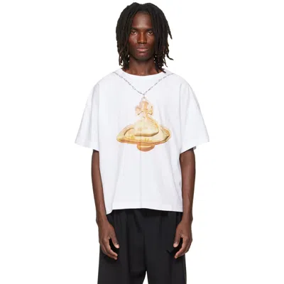Vivienne Westwood Mens Gold Orb Classic Cotton-jersey T-shirt White