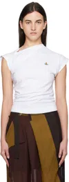 Vivienne Westwood Hebo Asymmetric Cotton Jersey T-shirt In A401 White