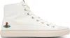 Vivienne Westwood White High Top Plimsoll Sneakers In White