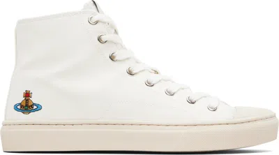 Vivienne Westwood White High Top Plimsoll Sneakers