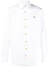 Vivienne Westwood Shirt With Subtle Orb Embroidery And Tailored Fit In White