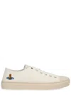 Vivienne Westwood Canvas Low-top Logo Rubber Sneakers In Neutral