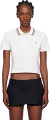 Vivienne Westwood Ribbed Collar Short Sleeves Top In White