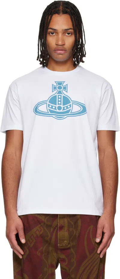 VIVIENNE WESTWOOD WHITE PARIS ORB CLASSIC T-SHIRT
