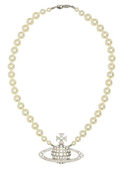 Vivienne Westwood White Pearls Necklace In Multi