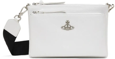 Vivienne Westwood White Penny Db Pouch Messenger Bag In A402 White