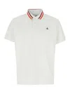 Vivienne Westwood White Polo Shirt With Contrasting Collar And Orb Logo Detail On The Front In Cotton Man In White