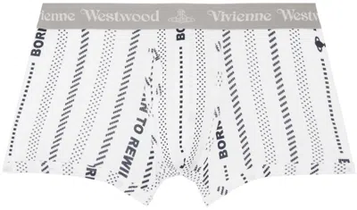 Vivienne Westwood White Printed Boxers In A401 White