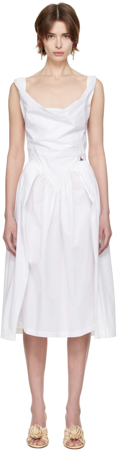 VIVIENNE WESTWOOD WHITE SUNDAY MIDI DRESS