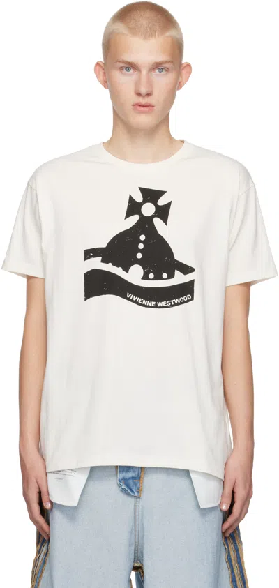 Vivienne Westwood Crewneck Graphic Print Short Sleeves T-shirt In White