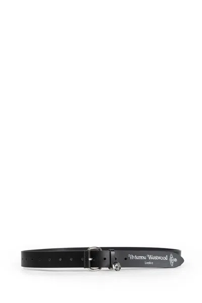 Vivienne Westwood Wide Alex Charm Belt In Black