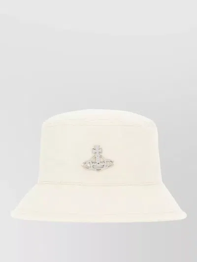 Vivienne Westwood Wide Brim Eyelet Vents Hat In Yellow