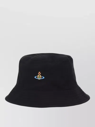 Vivienne Westwood Wide Brim Hat Stitch Detailing Design