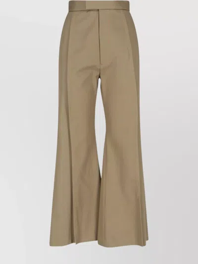 Vivienne Westwood Wide Leg High Waist Trousers With Belt Loops In Brown
