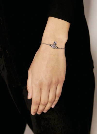 Vivienne Westwood Willa Bas Relief Bracelet In Silver