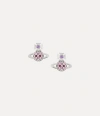 Vivienne Westwood Willa Bas Relief Earrings Silver Zirconia Women In Silver
