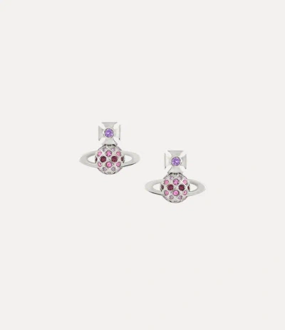 Vivienne Westwood Willa Bas Relief Earrings Silver Zirconia Women