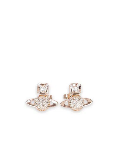 Vivienne Westwood Willa Basse Relief Earring In Gold