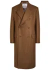 Vivienne Westwood Long Coat With Flap Pockets And Back Vent In Brown