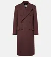 Vivienne Westwood Winston Twill Wool Coat In Burgundy