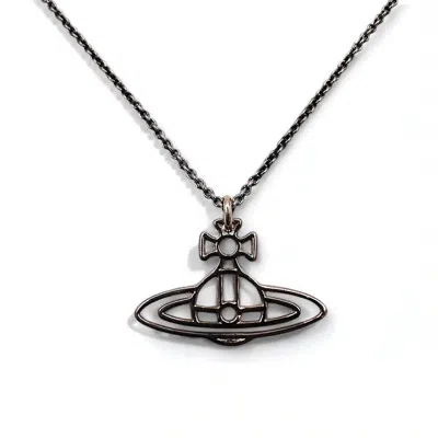 Pre-owned Vivienne Westwood Wire Orb Necklace In Silver