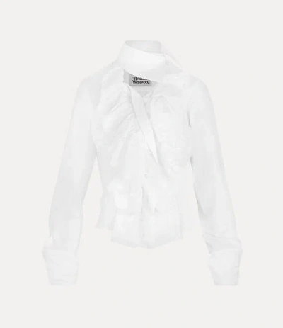 Vivienne Westwood Wizard Frill Shirt Organic Cotton White 46 Women