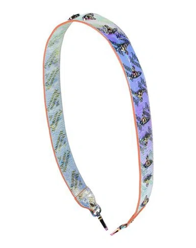 Vivienne Westwood Woman Bag Strap Azure Size - Leather In Blue