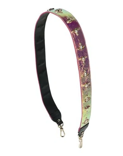 Vivienne Westwood Woman Bag Strap Fuchsia Size - Leather In Pink