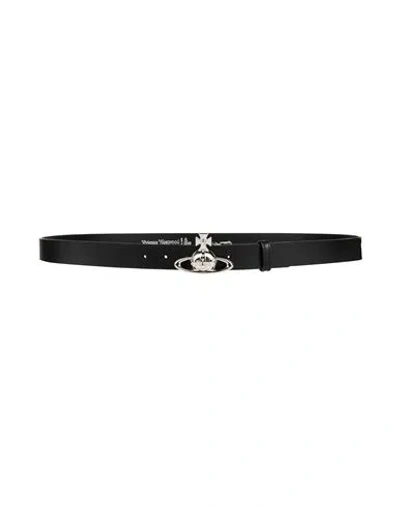 Vivienne Westwood Woman Belt Black Size 45.5 Cow Leather
