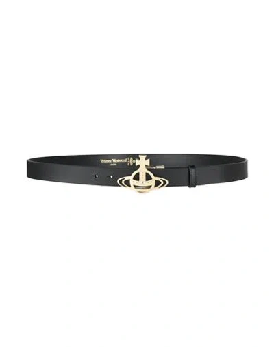 Vivienne Westwood Woman Belt Black Size Onesize Cow Leather