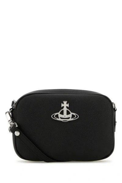 Vivienne Westwood Anna Crossbody Bag In Synthetic Leather In Black