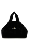 Vivienne Westwood Woman Black Velvet Medium Archive Handbag In Black