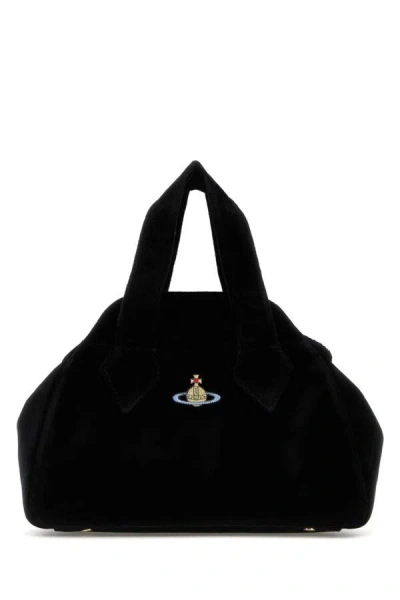 Vivienne Westwood Woman Black Velvet Medium Archive Handbag