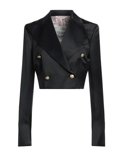 Vivienne Westwood Woman Blazer Black Size 10 Acetate, Viscose
