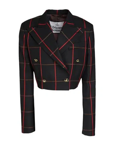 Vivienne Westwood Woman Blazer Black Size 6 Virgin Wool In Multi