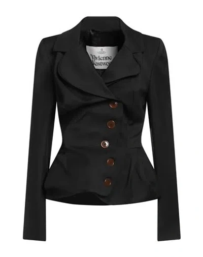 Vivienne Westwood Woman Blazer Black Size 8 Virgin Wool