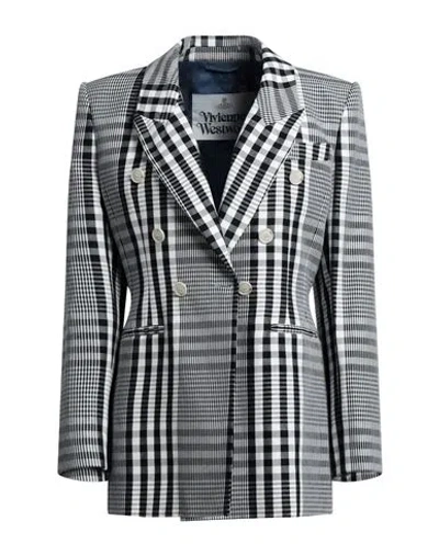 Vivienne Westwood Woman Blazer Midnight Blue Size 6 Cotton, Linen In Multi