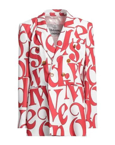 Vivienne Westwood Woman Blazer Red Size 16 Polyester