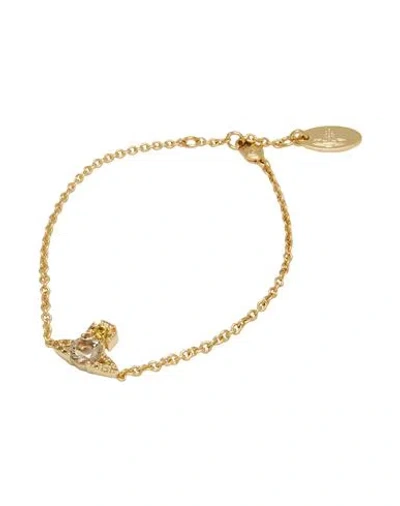 Vivienne Westwood Woman Bracelet Gold Size - Brass In Brown
