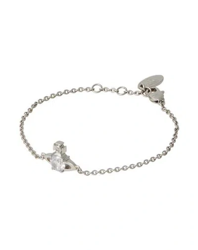 Vivienne Westwood Woman Bracelet Silver Size - Brass In Brown