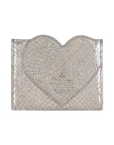 Vivienne Westwood Woman Cardholder Silver Size - Leather