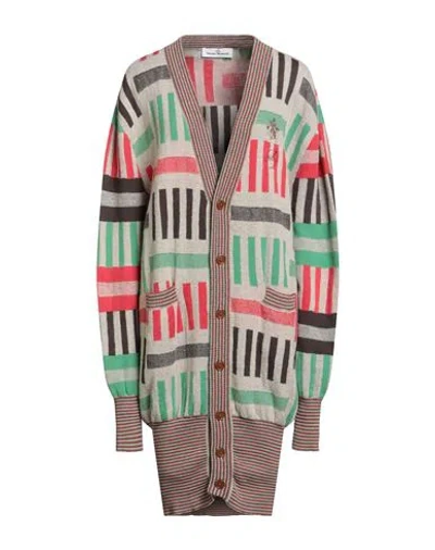 Vivienne Westwood Woman Cardigan Beige Size S Cotton, Alpaca Wool, Polyamide, Wool In Multi