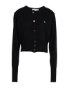 Vivienne Westwood Cropped Cardigan With Distinctive Buttons And Embroidered Emblem In Multi