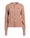 Vivienne Westwood Woman Cardigan Blush Size L Cotton, Cashmere In Pink