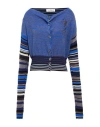 Vivienne Westwood Woman Cardigan Bright Blue Size M/l Wool, Synthetic Fibers, Hemp, Metallic Fiber,  In Blue
