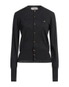 Vivienne Westwood Woman Cardigan Charcoal Size Xs Virgin Wool In Grey
