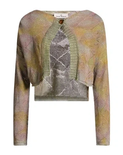 Vivienne Westwood Woman Cardigan Military Green Size S Hemp In Brown