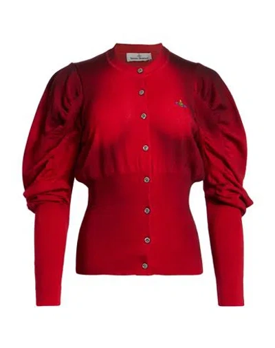 Vivienne Westwood Woman Cardigan Red Size M Virgin Wool