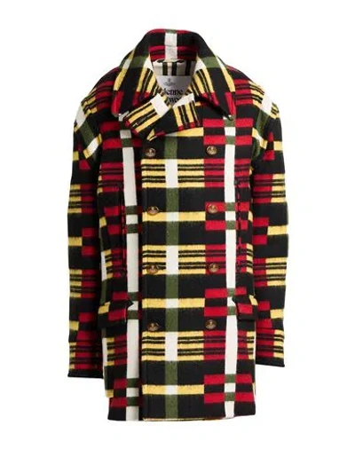 Vivienne Westwood Woman Coat Red Size L Virgin Wool, Cotton, Polyamide In Brown